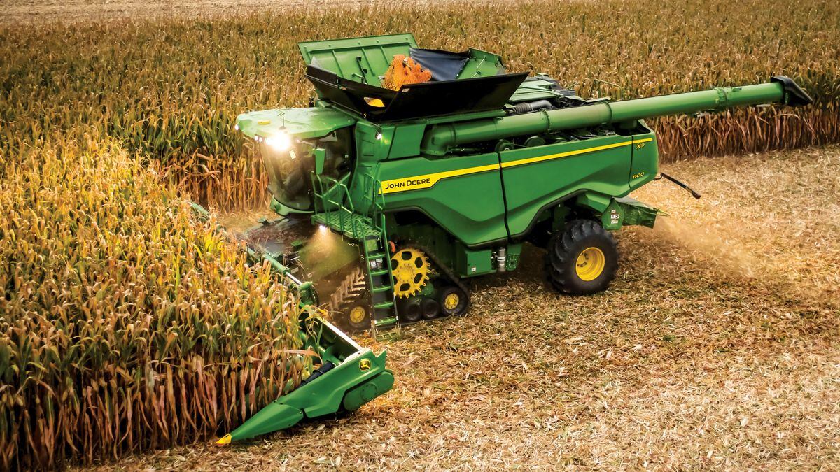 John Deere shared this picture of its new X Series combine in the corn.