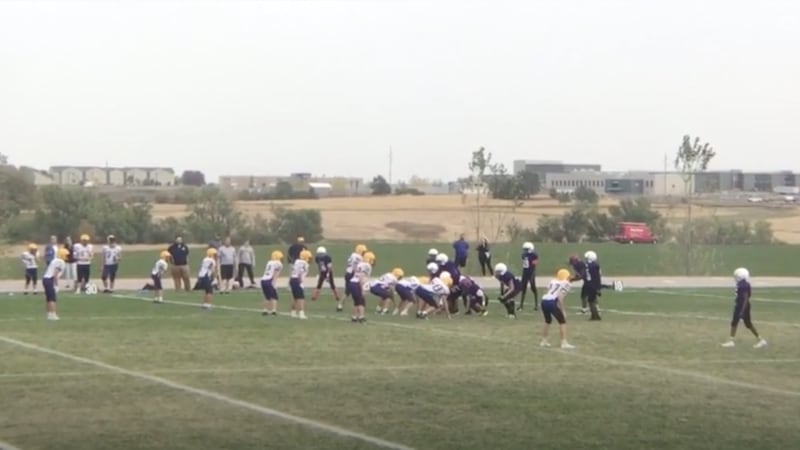 The Tea area 8th grade football team is being recognized for a show of sportsmanship during a...