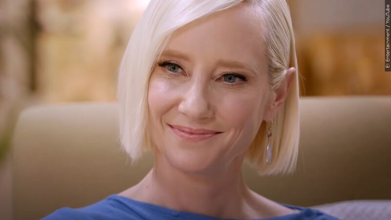 Actor Anne Heche does an interview with E! Entertainment in this photo from April 17, 2019....
