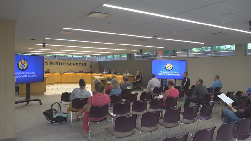 Fargo School Board meeting on August 9, 2022.