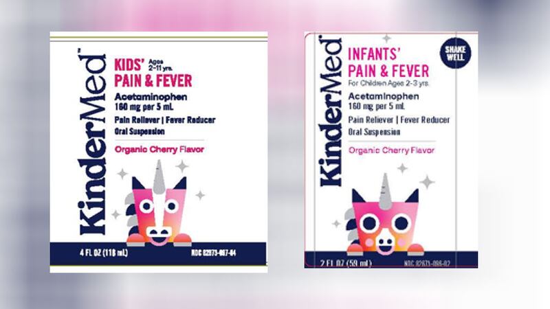KinderFarms is recalling all lots of their products, KinderMeds Infants’ Pain & Fever (oral...