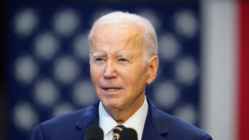 FILE - President Joe Biden speaks an event in Largo, Md., Sept. 14, 2023. (AP Photo/Alex...
