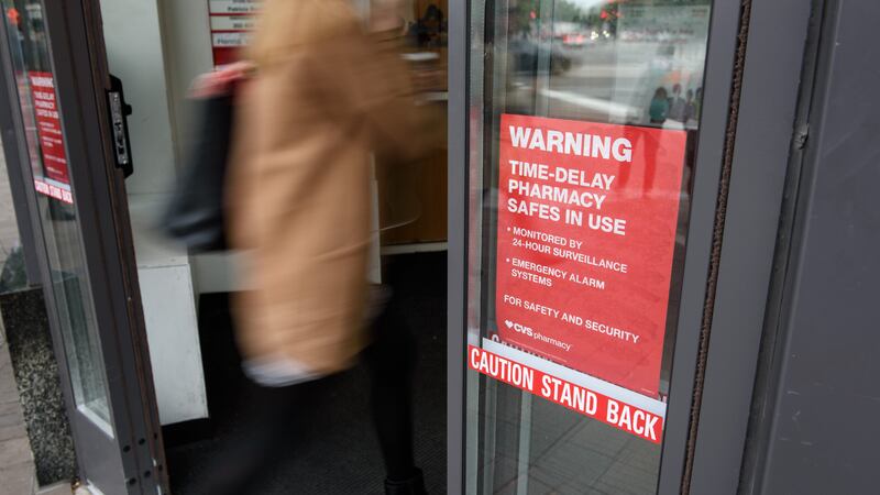 CVS Pharmacy time-delay safe signage